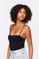 Women's Seamless Ribbed Bodysuit in Black Medium