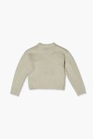 Girls Heart Ball-Knit Sweater (Kids) in Cream, 13/14