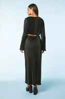 Women's Ribbed Top & Maxi Skirt Set Medium