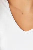 Women's Active Seamless Long-Sleeve Crop Top in White Small