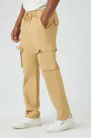 Men Twill Drawstring Utility Strap Pants in Camel Medium