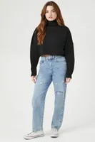 Women's Cropped Turtleneck Pullover