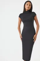 Women's Turtleneck Bodycon Contour Midi Dress