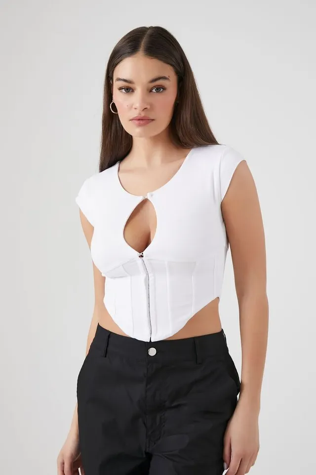 Forever 21 Women's Corset Crop Top XS