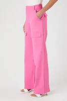 Women's Twill Cargo Pants in Pink Small