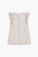 Girls Ditsy Floral Dress (Kids) in Light Blue, 11/12