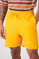 Men Cotton-Blend Drawstring Shorts