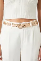 Rhinestone & Chainmail Belt in Gold