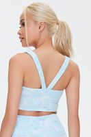 Women's Tie-Dye Sports Bra in Light Blue/White, XS