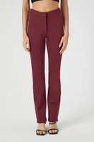 Women's High-Rise Bootcut Pants in Wine Medium