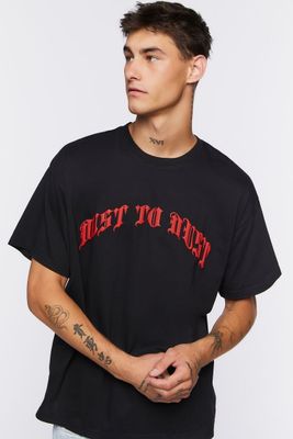 Men Dust To Dust Graphic Tee in Black/Red Large