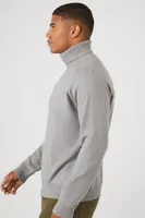 Men Ribbed Turtleneck Sweater