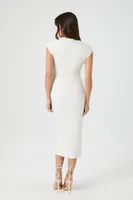 Women's Cap-Sleeve Bodycon Midi Dress Vanilla