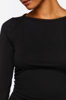 Women's Ruched Long-Sleeve T-Shirt