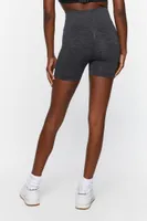 Women's Active Seamless Space Dye Biker Shorts in Black Small