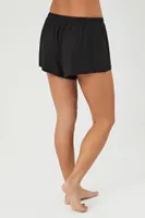 Women's Drawstring Pajama Shorts in Black Small