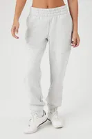 Women's Fleece Pocket Joggers in Heather Grey Large