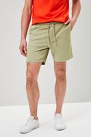 Men Cotton-Blend Drawstring Shorts in Sage Large