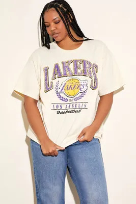 Women's Los Angeles Lakers Graphic T-Shirt in Cream, 1X