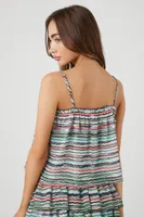 Women's Striped Tie-Front Cami