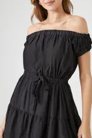 Women's Off-the-Shoulder Mini Dress in Black Medium