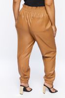 Women's Faux Leather Pants in Almond, 0X