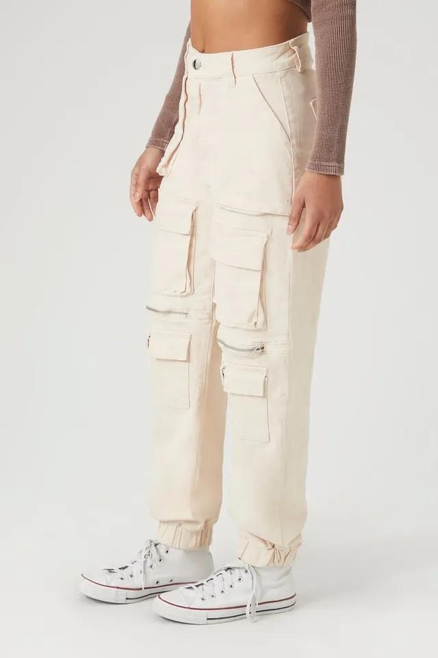 Dkny Jeans Women's Faux-Leather High-Rise Cargo Pants