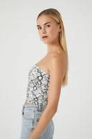 Women's Contour Snake Print Tube Top