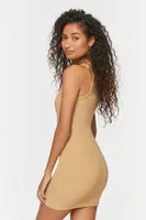 Women's Bodycon Mini Tank Dress in Safari Small