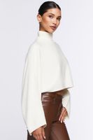 Women's Turtleneck Dolman-Sleeve Sweater in Ivory Medium