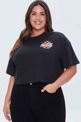 Women's Coca Cola Graphic T-Shirt in Black, 0X