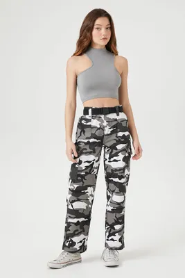 Women's Camo Print Cargo Pants in