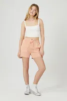 Women's Cuffed Drawstring Pull-On Shorts