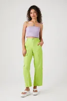 Women's Wide-Leg Cargo Pants in Lily Pad Medium