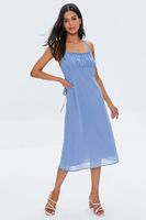 Women's Crisscross Midi Dress in Periwinkle Medium