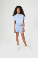 Girls French Terry Pullover (Kids) Blue,