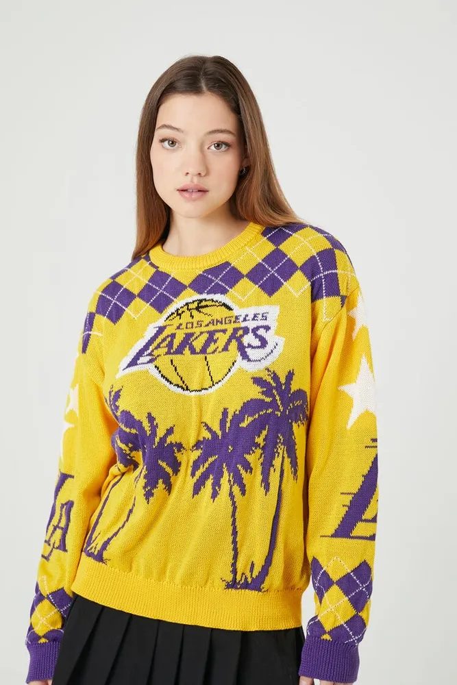 Women's Los Angeles Lakers Graphic Sweater in Purple, XS