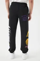 Men Los Angeles Lakers Fleece Joggers in Black Small