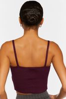 Women's Cropped Sweater-Knit Cami in Plum Medium