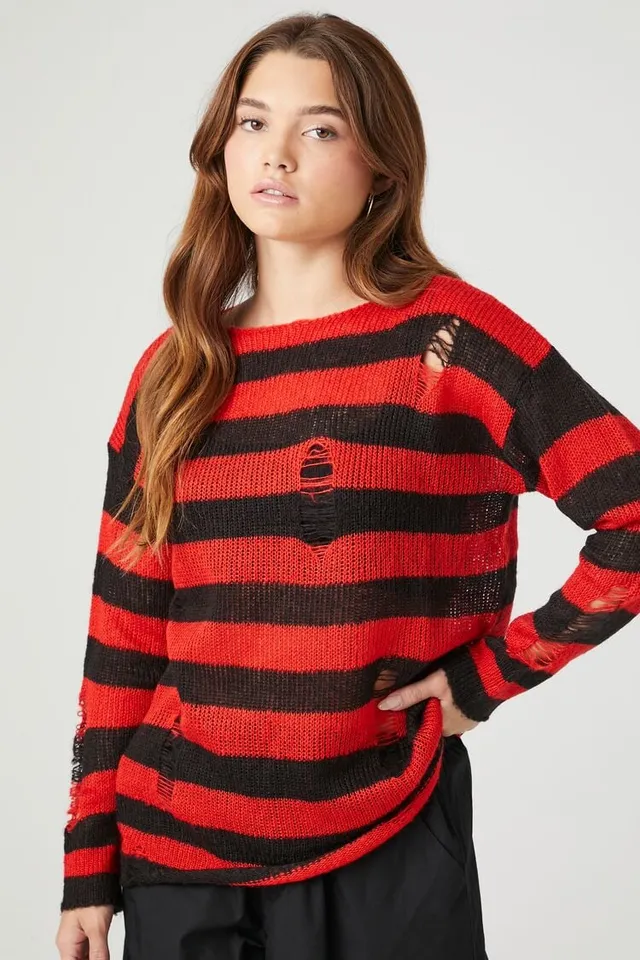 John Galt Black & White Striped Brianna Sweater