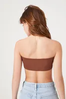 Women's Contour Cropped Tube Top in Chocolate, XL