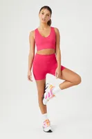 Women's Seamless Longline Sports Bra Hibiscus