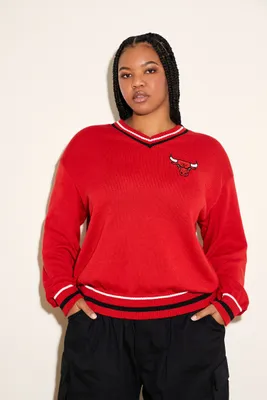 Women's Chicago Bulls Sweater in Red, 1X