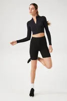 Women's Active Seamless Bustier Jacket in Black Small