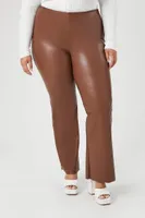 Women's Faux Leather Flare Pants