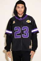 Men Los Angeles Lakers Combo Zip-Up Hoodie in Black Medium