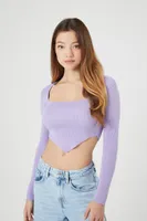 Women's Ribbed Knit Cropped Sweater XS