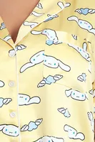 Women's Cinnamoroll Shirt & Pants Pajama Set in Yellow, 2X