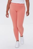 Women's Basic Organically Grown Cotton Leggings in Peach, 2X