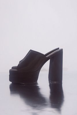 Women's Slip-On Platform Heels Black,